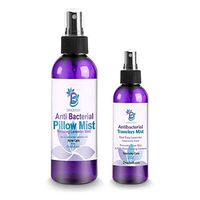 Anti-Bacterial Pillow + Travelers Mist, Promotes Clear Skin & Protects from Acne-Causing Bacteria, Cleans Pillows, Pillowcases, Beddings, and Sheets (Lavender & Chamomile, 4+2 fl oz - Combo Pack)