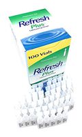 Allergan Refresh Plus Lubricant Eye Drops Single-Use Vials 1 Pack (100 ct), Clear