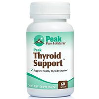 Thyroid Support by Peak Pure & Natural | Thyroid Supplement and Metabolism Booster for Weight Loss and Natural Energy | Iodine Supplement Designed for Hypothyroidism | 60 Capsules