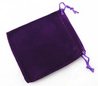Pack of 25 4.8" X 3.6" Purple Velvet Gift Bags Drawstring Jewelry Pouches Candy Bags Wedding Favors (4.8" X 3.6", Purple)