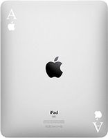 Ace of Apples Vinyl Decal Sticker for iPad - (WHITE)