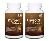 LIG Thyroid Balance-Natural Herbs with Thyroid Cysts and Hashimoto's Thyroiditis Relief Supplement(Tablet 1300mg)-Anti-Inflammation and Balance Hormone Level (Pack of 2)