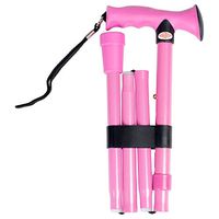 Overmold Ergonomic Folding Walking Cane (Light Pink)