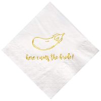 Crisky Bachelorette Cocktail Napkins, Bachelorette Party Decorations for Cake Dessert Berverage Table, Bacheloertte Party Supplies, Engagement Bridal Shower Decorations, 50 Pcs, 3-Ply