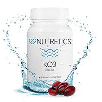 Nutretics Antarctic Krill Oil Supplement 1000mg, 60 Softgels - Extra Strength with Omega-3s, EPA, DHA, Astaxanthin & Phospholipids - Supports Joint, Brain, Heart Health