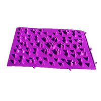 Foot Massage Reflexology Mat - Shiatsu Stimulates Blood Circulation Acupressure Mat for Relieve Foot Pain & Stress Purple (15.35''x11.42'')