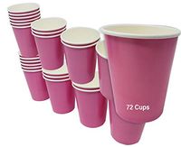 Pink Party Cups 9 oz. Disposable Drink Paper Cups (72 ct.)