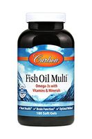 Carlson - Fish Oil Multi, Omega-3s with Vitamins & Minerals, Heart Health, Brain Function & Optimal Wellness, 180 Soft Gels