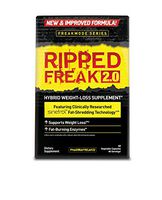 PHARMAFREAK Ripped Freak 2.0-60ct - Hybrid Weight Loss Supplement - SINETROL - Supports Weight Loss - Fat Burning Enzymes - Fat Shredding Technology