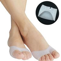 Dancoine 2 Pcs (1 Pair) Ball of Foot Cushions, Silicone Half Toe Sleeve Metatarsal Pads for Pain Relief Gel Forefoot Insoles