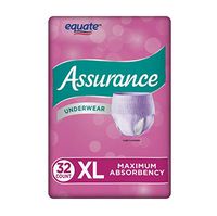 PACK OF 3 - Assurance Incontinence Underwear for Women, Maximum, XL, 32 Ct