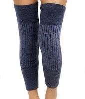 Happy Will Unisex Thicken Lengthen Elastic Cashmere Compression Knee Brace Pads Thermal Knee Warmers Sleeve Knees Brace Support with Stylus Light Grey