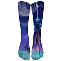 NavyLife Men's Premium Quality Nightmare Moon Castle Fitness Novelty Crew Athletic Socks Knee High Sock