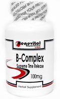 B-Complex 100mg Supreme Time Release 100 Capsules ~ Renevitol