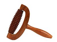 Aheli Wooden Handcrafted Stress Pain Relieving Body Back Neck Shoulder Muscles Reliever | Handheld Massager Roller | Stimulates Myofascial Release for Relaxation