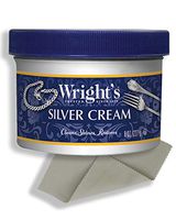 Wright's Silver Cleaner and Polish Cream - 8 Ounce with Polishing Cloth - Ammonia-Free - Gently Clean and Remove Tarnish without Scratching
