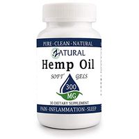 Hemp Oil Softgel 300mg: Hemp Seed Oil for Premium Relief from Pain, Stress, Anxiety, and More - Natural Anti-Inflammatory - High in Omegas (30 Softgel 300mg)