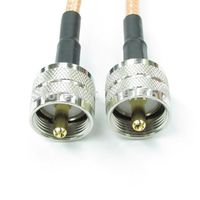 UHF male UHF male plug RF Coaxial cable Pigtail Jumper RG142 3feet 100cm Quick USA Shipping
