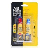 jinetor Epoxy Resin AB Glue for Plastic Glass Metal Ceramic Strong Adhesive Universal Waterproof Transparent Glue 2Pcs 10g+10g