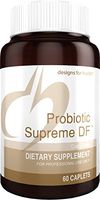 Designs for Health Probiotic Supreme DF - 15 Billion CFU Dairy-Free Probiotic Caplets for GI + Immune Health (60 Caplets)