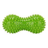 Massage Ball Roller Peanut Shape Inflatable Fitness Spiky Ball Yoga Massage Roller Hand Grip Self Back Foot Neck Spine Shoulder Physical Trigger Point Therapy Reflexology Stress Relief (Green)
