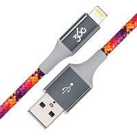 360 Electrical 360650-CO Habitat 4ft Premium Braided Charging Cable with Lightning Connector - MFi Certified for iPhone and iPad - Active-Coral