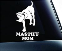Mastiff Mom Dog Symbol Decal Paw Print Dog Puppy Pet Family Breed Love Car Truck Sticker Window (White), Decal Sticker Vinyl Car Home Truck Window Laptop