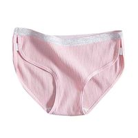 Theoylos Women's Underwear Seamless Cotton Panties Ladies Solid Color Breathable Briefs Butt Lift Workout Underwear Pink