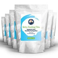 Dr. Berg's Keto Fasting Tea (Unsweetened) Caffeine-Free - an Appetite Suppressant Green Herbal Tea Drink to Help Reduce Hunger for Weight Loss - Dietary Supplement (6 Pack)