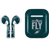 Skinit Decal Audio Skin for Apple AirPods with Wireless Charging Case - Officially Licensed NFL Philadelphia Eagles Team Motto Design