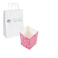 Sparkles Make It Special 10-pcs Popcorn Favor Candy Boxes Wedding Gift Candy Boxes Fuchsia