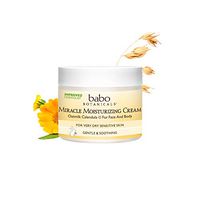 Babo Botanicals Miracle Baby Moisturizing Face & Body Cream with Colloidal Oatmeal and Organic Calendula, Hypoallergenic - 2 oz.
