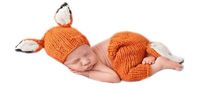 Baby Photography Props Girl Boy Photo Shoot Outfits Newborn Crochet Costume Infant Knitted Fox Hat Pants Photography Shoot