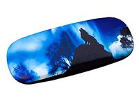 PU Leather Hard Shell Eyeglass Case Glasses Storage Case Protective Case for Glasses Wolf - 08