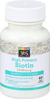 365 Everyday Value, High Potency Biotin 5000mcg, 60 ct