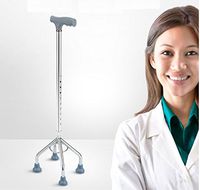 Lvmiao Walking Sticks Health Elderly Crutches Old Man Four-Foot Four Corners Walking Stick Elderly Four-Legged Trotting Non-Slip Four-Foot Cane Retractable Walker Stick Walking Aid