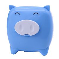 ROSENICE Contact Lens Case 2pcs Cute Pig Cartoon Contact Lens Holder Companion Box Contact Lenses Box(Blue)