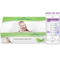 Easy@Home Ovulation Test Kit Powered by Premom Ovulation Predictor APP, 100 Ovulation Test and 40 Pregnancy Test Strips, Simplest Ovulation and Period Tracking with Free iOS&Android APP,100 LH+40 hCG