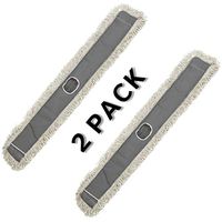 Alpine Industries Heavy Duty Cotton Mop Head - Floor Cleaner - Commercial Mop Head - Super Absorbent Mop - Extra Thick Cotton Mop (48 in, 2 Pack)