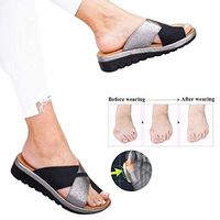 Foot Correction Sandals,Women's Summer Beach Travel Shoes,Big Toe Hallux Valgus Support Platform Sandals for Hallux Valgus Metatarsalgia Bunion Corrector Women
