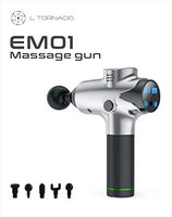 L-Tornado Handheld Percussive Massage Gun for Releases Muscle Tension & Soreness,Handheld Electric Body Massager,Quiet-20 Speed Setting-6 Interchangeable Head