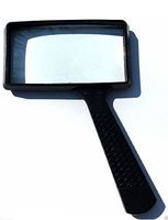 Likimen Home Series Large 4X Rectangle Magnifying Glass New 4" x 2" Magnifier (Real Glass)