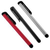 3 Pack of Universal Touch Screen Stylus Pen (Red + Black + Silver) for AT&T Apple iPhone 3G S