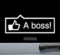 Like a boss thumbs up Vinyl Decal Sticker (WHITE)