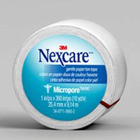 Nexcare Micropore Gentle Paper Tape, Breathable, 1 Inch X 10 Yards, 9 Rolls