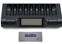 Powerex MH-C980 Turbo Charger Analyzer for AA/AAA Batteries with Bonus Cloth (New 2019 Model)