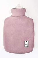 L&L Hot Water Bottle with Fleece 1 Liter hot Water Bag Great for Pain Relief, Hot Compress and Heat Therapy （Purple）
