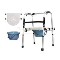 Lightweight Walker Walker Health Care Walking Frame Folding Lightweight Mobile Bath Seat and Toilet