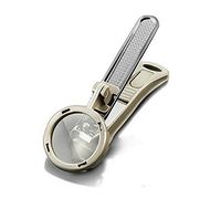 AC LINK Nail Cutter,Fingernail Clipper, Toenail Trimer fo Men,Women, Elderly, with File, Magnifying Glass,Gray