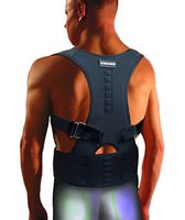The Healing Universe - Thoracic Back Brace - Best Kyphosis Brace - The Back Brace - Spine and Back Pain Relief with Magnets - Head Forward Posture Corrector for Men and Women (S, Black)